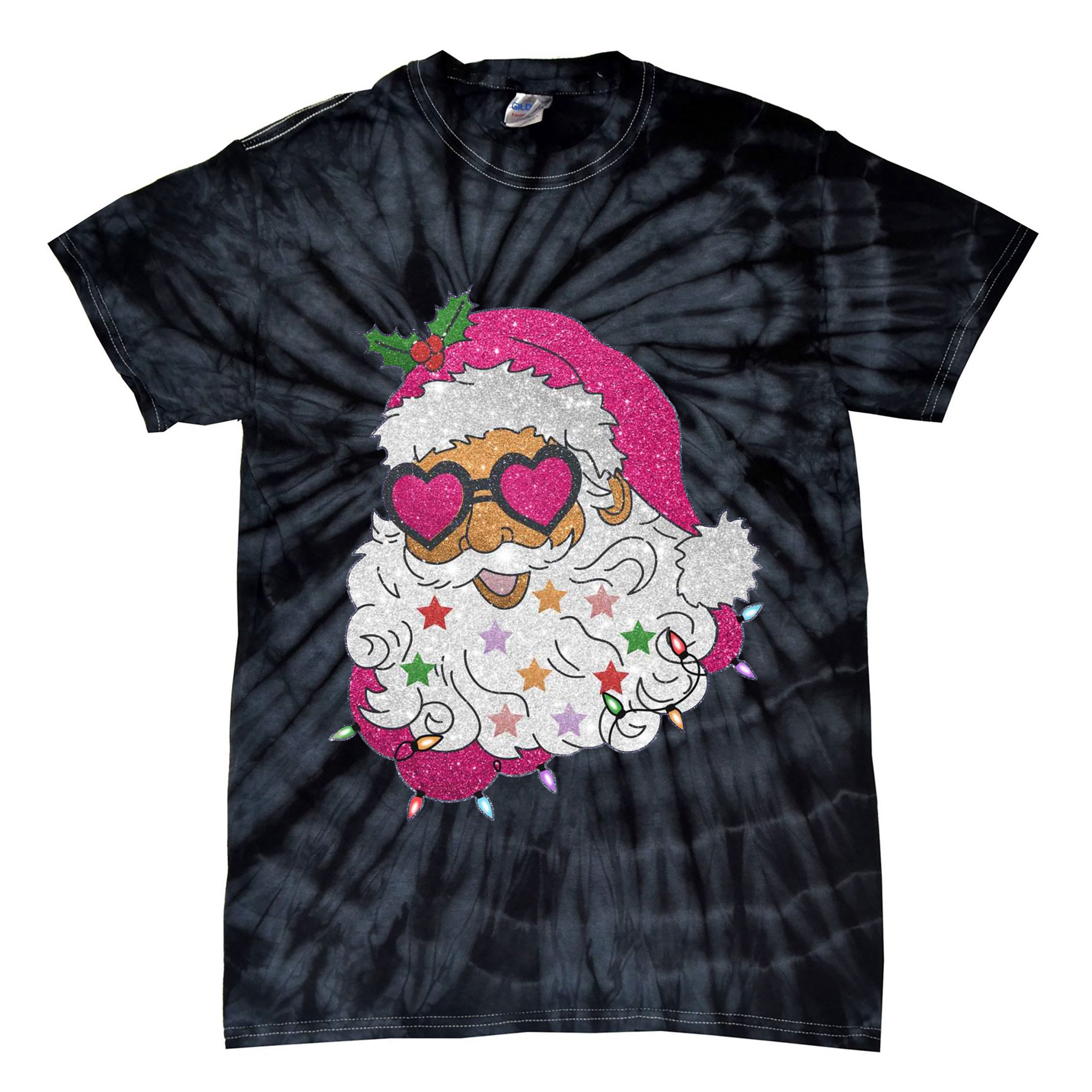 Cool Groovy Sana Claus Holiday Funny Tie-Dye T-Shirt
