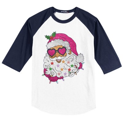 Cool Groovy Sana Claus Holiday Funny Baseball Sleeve Shirt