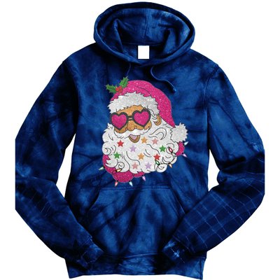 Cool Groovy Sana Claus Holiday Funny Tie Dye Hoodie