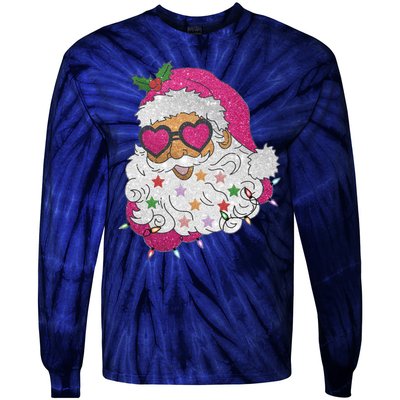 Cool Groovy Sana Claus Holiday Funny Tie-Dye Long Sleeve Shirt