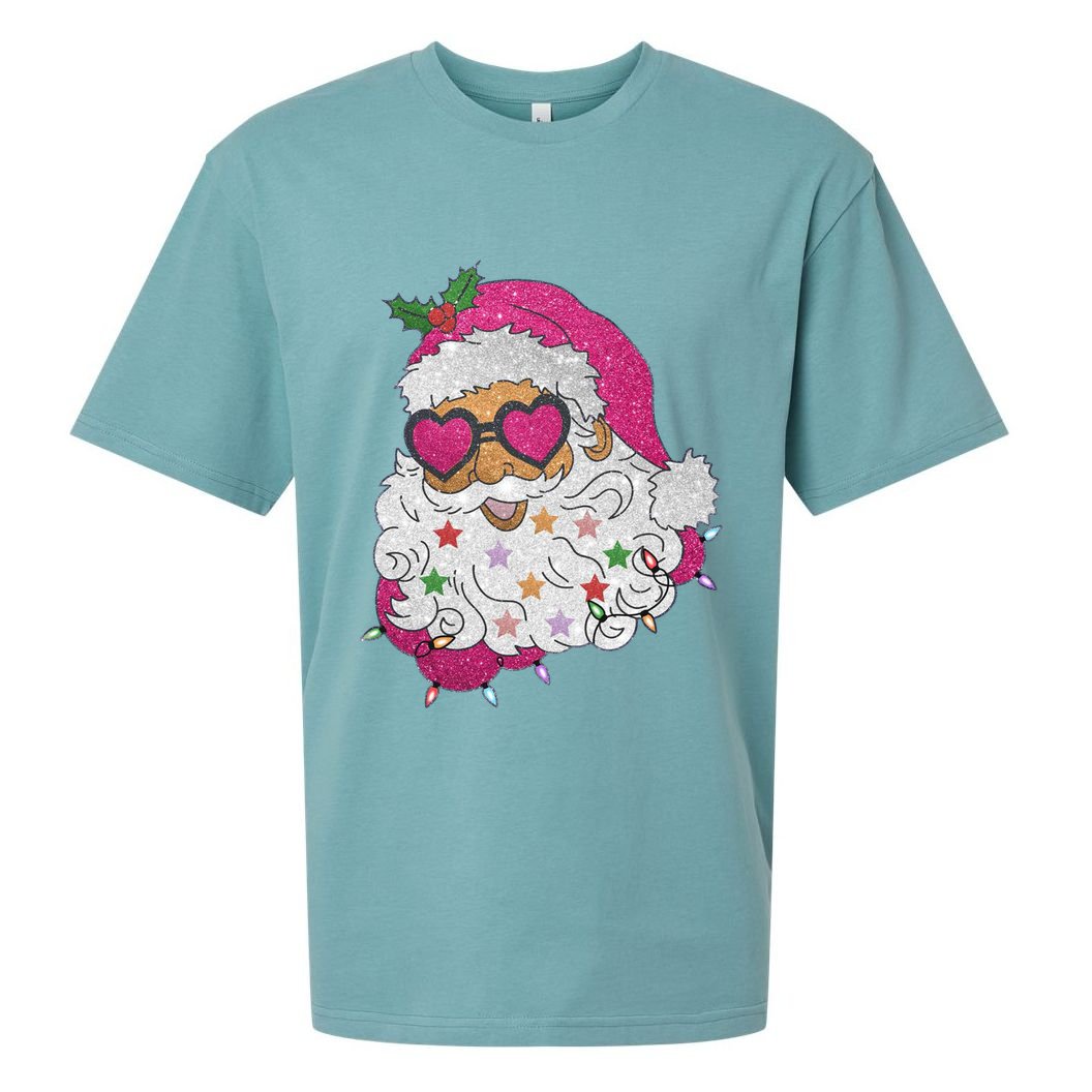 Cool Groovy Sana Claus Holiday Funny Sueded Cloud Jersey T-Shirt