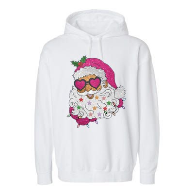 Cool Groovy Sana Claus Holiday Funny Garment-Dyed Fleece Hoodie