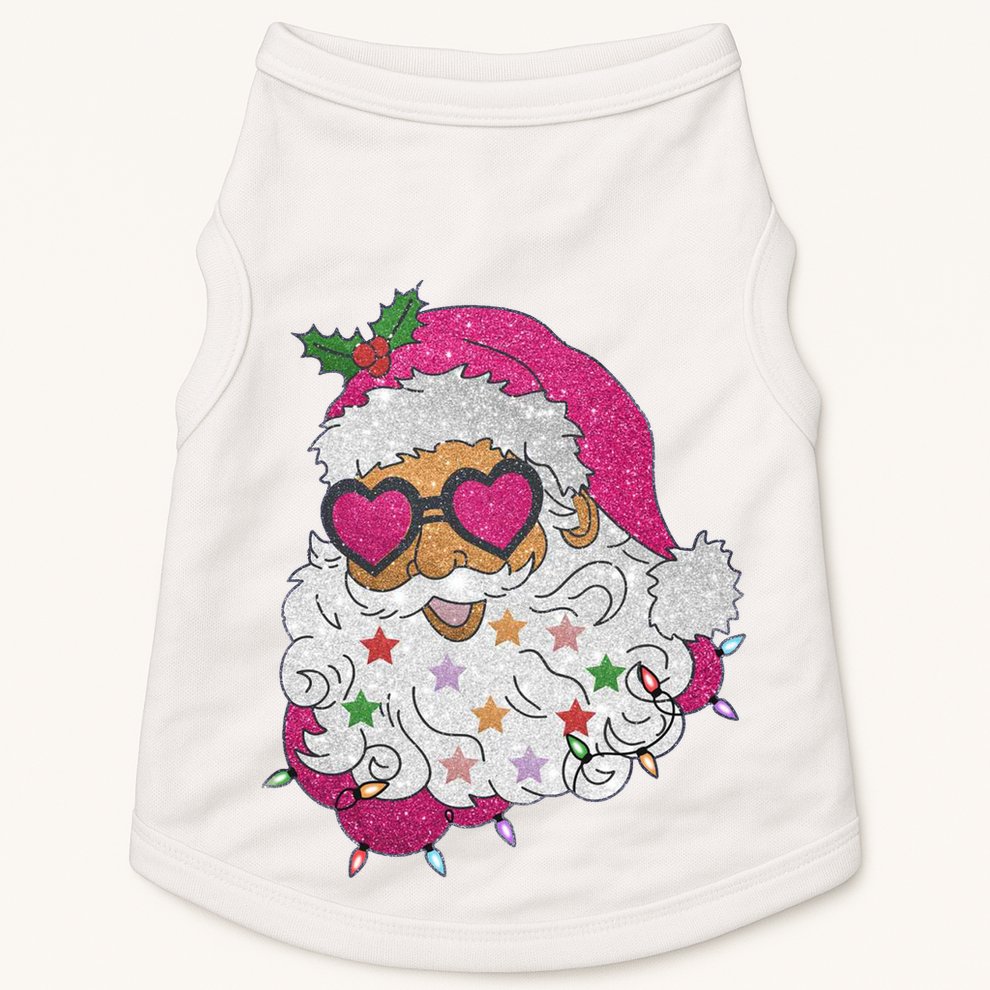 Cool Groovy Sana Claus Holiday Funny Doggie Tank