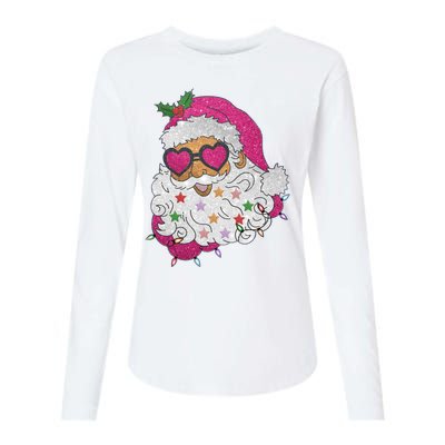 Cool Groovy Sana Claus Holiday Funny Womens Cotton Relaxed Long Sleeve T-Shirt