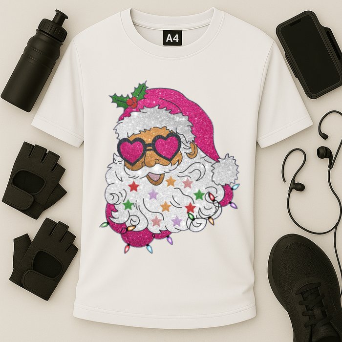 Cool Groovy Sana Claus Holiday Funny Cooling Performance Crew T-Shirt