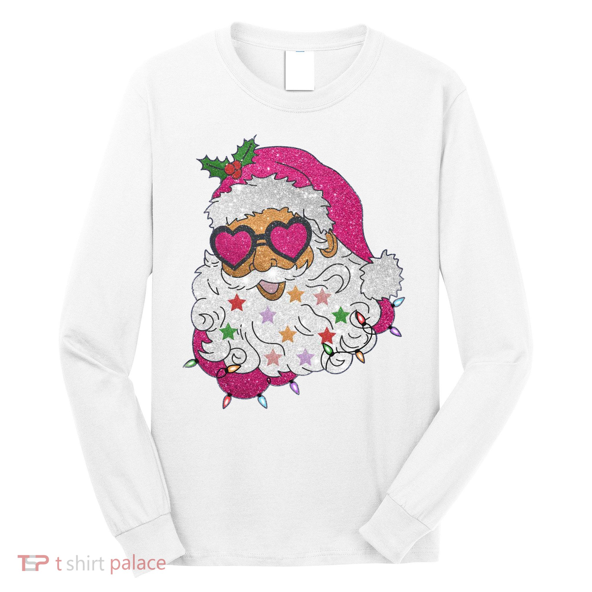 Cool Groovy Sana Claus Holiday Funny Long Sleeve Shirt