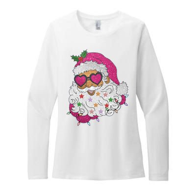 Cool Groovy Sana Claus Holiday Funny Womens CVC Long Sleeve Shirt