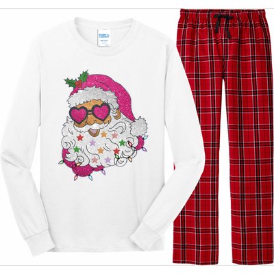 Cool Groovy Sana Claus Holiday Funny Long Sleeve Pajama Set