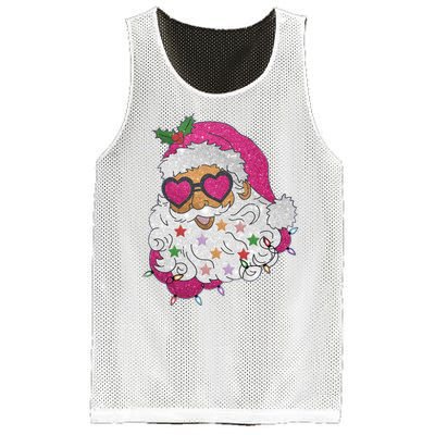 Cool Groovy Sana Claus Holiday Funny Mesh Reversible Basketball Jersey Tank