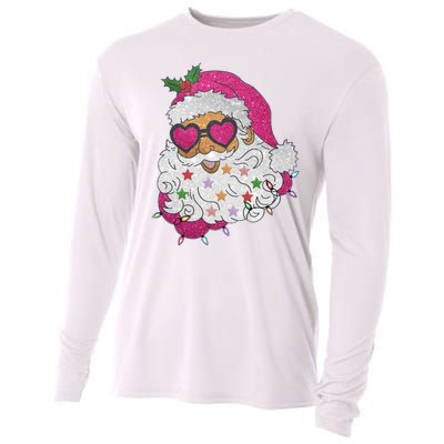 Cool Groovy Sana Claus Holiday Funny Cooling Performance Long Sleeve Crew