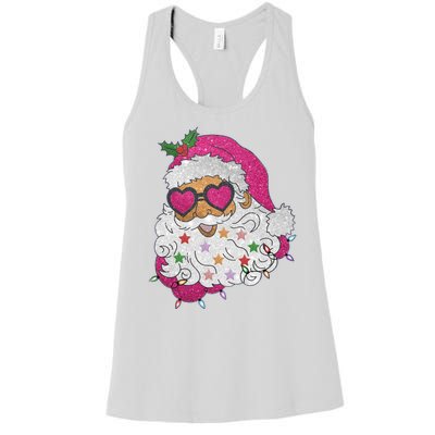 Cool Groovy Sana Claus Holiday Funny Women's Racerback Tank