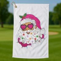 Cool Groovy Sana Claus Holiday Funny Golf Towel