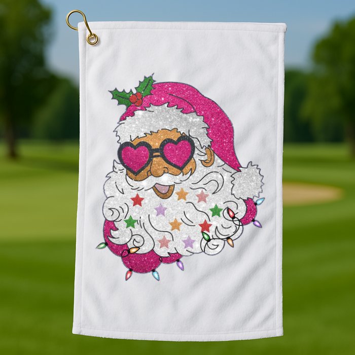 Cool Groovy Sana Claus Holiday Funny Golf Towel