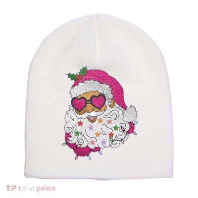 Cool Groovy Sana Claus Holiday Funny Short Acrylic Beanie