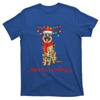 Christmas Ger Shepherd Dog Holiday Lights Merry Woofmas Gift T-Shirt