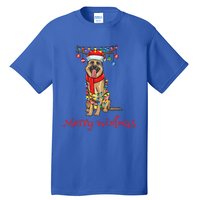 Christmas Ger Shepherd Dog Holiday Lights Merry Woofmas Gift Tall T-Shirt