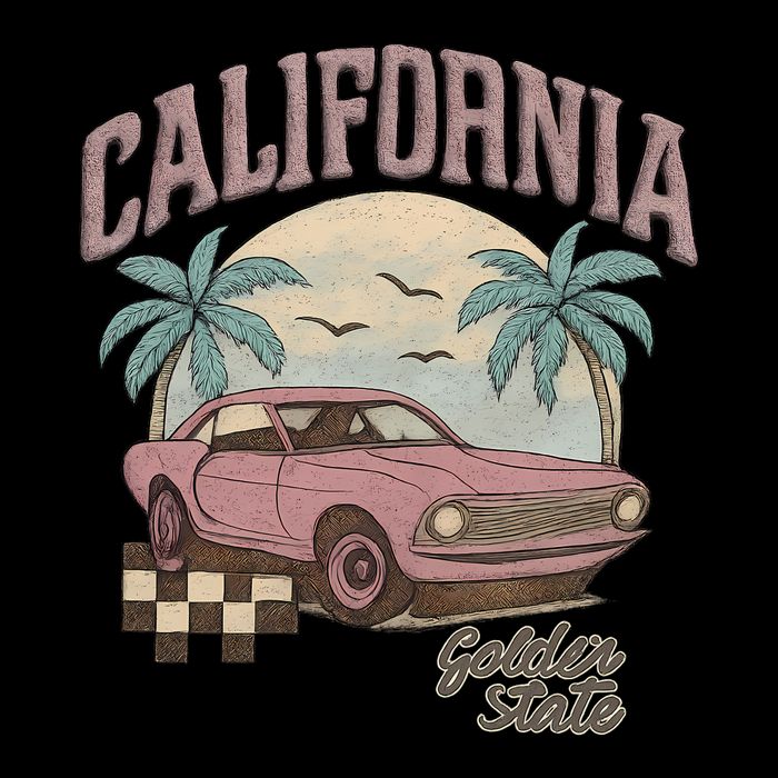 California Golden State Drawstring Bag