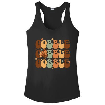 Cute Gobble Turkey Thanksgiving Ladies PosiCharge Competitor Racerback Tank