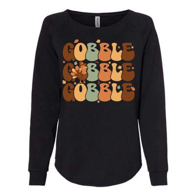 Cute Gobble Turkey Thanksgiving Womens California Wash Sweatshirt