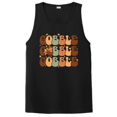 Cute Gobble Turkey Thanksgiving PosiCharge Competitor Tank