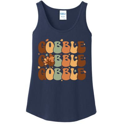 Cute Gobble Turkey Thanksgiving Ladies Essential Tank