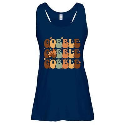 Cute Gobble Turkey Thanksgiving Ladies Essential Flowy Tank