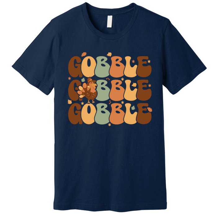 Cute Gobble Turkey Thanksgiving Premium T-Shirt