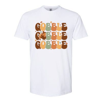 Cute Gobble Turkey Thanksgiving Softstyle® CVC T-Shirt