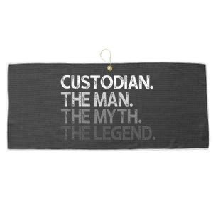 Custodian Gift The Man Myth Legend Large Microfiber Waffle Golf Towel