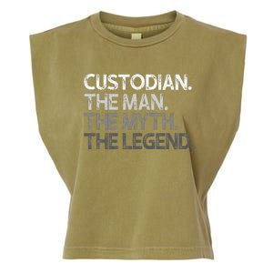 Custodian Gift The Man Myth Legend Garment-Dyed Women's Muscle Tee