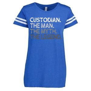 Custodian Gift The Man Myth Legend Enza Ladies Jersey Football T-Shirt