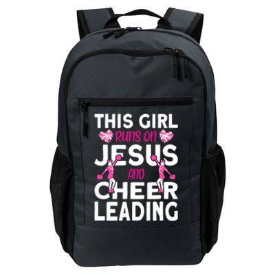 Cheer Girl This Girl Runs On Jesus And Cheerleading Daily Commute Backpack