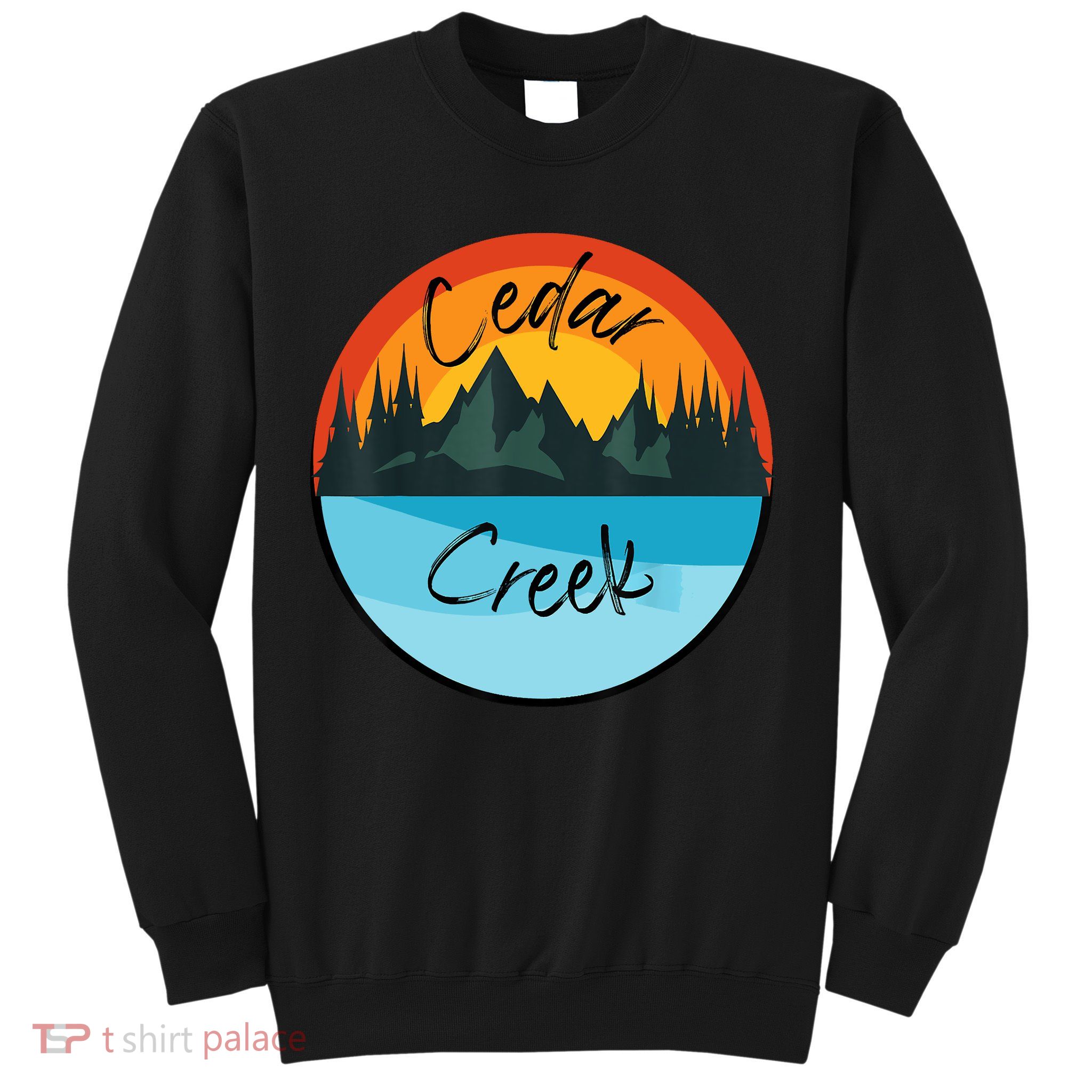 Camping Graphic Tee. Cedar Creek Sweatshirt