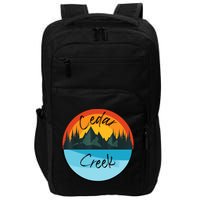 Camping Graphic Tee. Cedar Creek Impact Tech Backpack