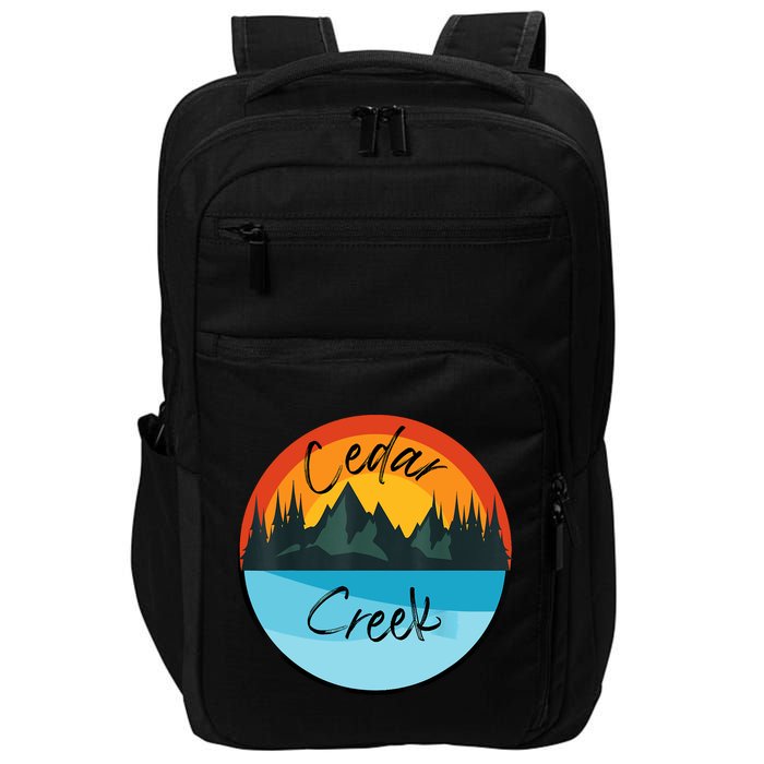 Camping Graphic Tee. Cedar Creek Impact Tech Backpack