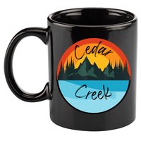 Camping Graphic Tee. Cedar Creek 11oz C Handle Ceramic Mug