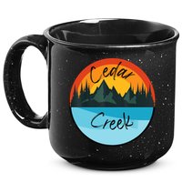 Camping Graphic Tee. Cedar Creek 15oz Campfire Ceramic Mug