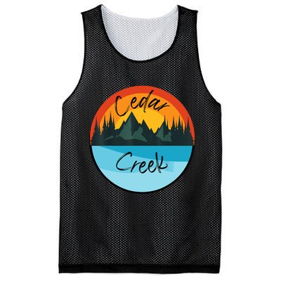 Camping Graphic Tee. Cedar Creek Mesh Reversible Basketball Jersey Tank