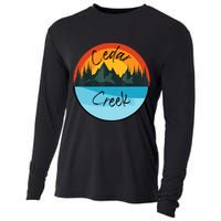 Camping Graphic Tee. Cedar Creek Cooling Performance Long Sleeve Crew