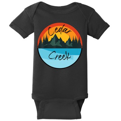 Camping Graphic Tee. Cedar Creek Baby Bodysuit