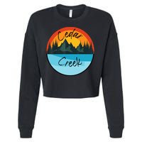 Camping Graphic Tee. Cedar Creek Cropped Pullover Crew