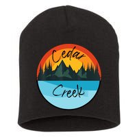 Camping Graphic Tee. Cedar Creek Short Acrylic Beanie