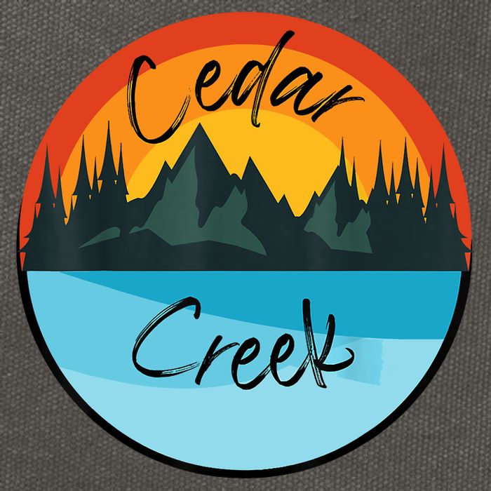 Camping Graphic Tee. Cedar Creek Cotton Canvas Backpack
