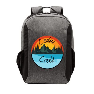 Camping Graphic Tee. Cedar Creek Vector Backpack
