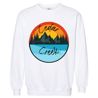 Camping Graphic Tee. Cedar Creek Garment-Dyed Sweatshirt