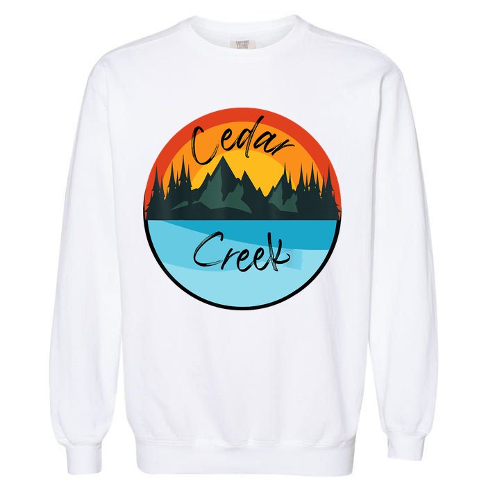 Camping Graphic Tee. Cedar Creek Garment-Dyed Sweatshirt