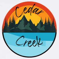 Camping Graphic Tee. Cedar Creek Garment-Dyed Sweatshirt