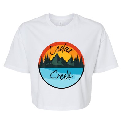 Camping Graphic Tee. Cedar Creek Bella+Canvas Jersey Crop Tee