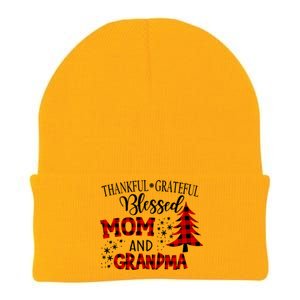 Christmas Gift Thankful Grateful Blessed Grandma Gift Knit Cap Winter Beanie