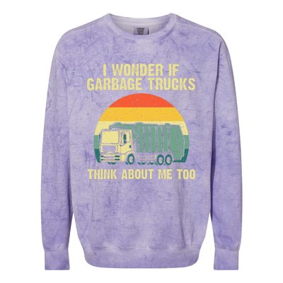 Cool Garbage Truck For Trash Waste Management Colorblast Crewneck Sweatshirt